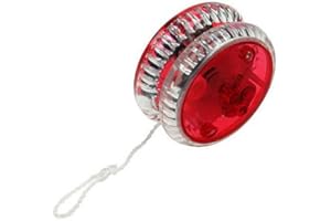 Yo yo professionnel avec lumière - Pour s'amuser - 2 couleurs différentes - Yo yo starter - Quantité au choix rouge transparent