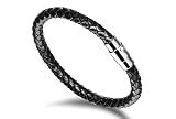 Lafeil Edelstahl Armbänder Für Männer Männer Armbänder Edelstahl Herren Schwarz Armband Allein Kreis Geflochten Armreifen Für Herren Punk Gothic