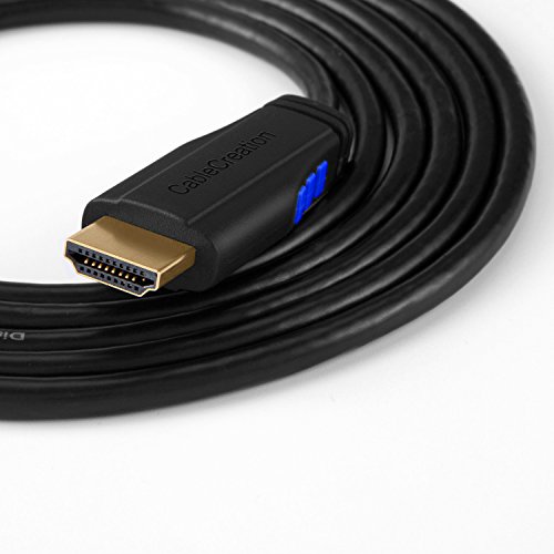 Mini DP auf HDMI, cablecreation Mini DisplayPort (Thunderbolt Port Kompatibel) auf HDMI AV HDTV Adapter für Mac Book, iMac und mehr, (DP V1.2 unterstützt 4 Kx2 K), 15 ft/4,5 m (schwarz & blau) - 5
