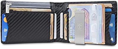TRAVANDO ® Portefeuille Homme avec Pince à Billets „Amsterdam“ Etui RFID Blocage Contre Piratage Bancaire | Mince Porte-Monnaie avec Clip en Métal | Porte-Carte de Crédit Sécurisé | Porte-Cartes