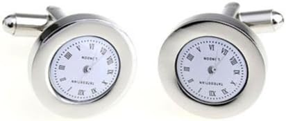 Scorpios Jewelry High-grade White Steel Plated Wristwatch Shirt Cufflinks Cuff Nails 2 Pcs(with Free Gift Box)