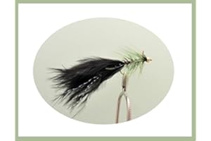 TROUTFLIES UK LURE FLIES 12 pack of Goldhead Dancer - Black - Lures Fishing Flies. Size 10