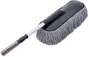 Ozoy Car Duster, Multipurpose Car Wash Brush Exterior and Interior Microfiber Duster with Extendable Handle for Cleaning - Grey