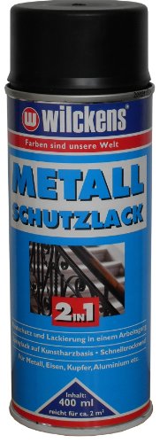 ROLLER Metall-Schutzlack - 2 in 1 - schwarz - hochglänzend - 400 ml