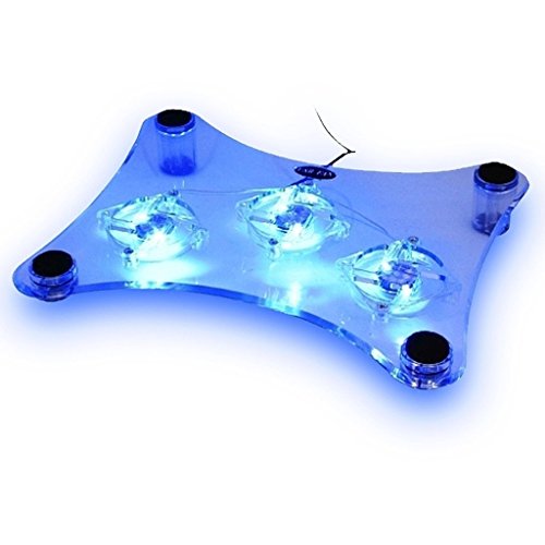ThreeH Laptop Notebook Kühlung Pad mit 3 Lüfter & Blue LED Lichter für Apple Macbook Air/Pro/iBook Alienware HP Asus Toshiba Acer Xbox 360/PS3 /PS4/PS Slim H-UF01 - 5