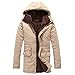 Produktbild Daunenjacken Herren UFODB Männer Baumwollmantel Dicker Plus SAMT Overcoat Daunenmantel Wintermäntel Wetterschutzjacke Solid Mit Kapuze Mantel Hochwertiger