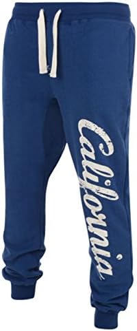 Mens American Freshman University Of California Berkley Bears Jogging Tracksuit Bottoms Casual Fleece Sweat Pant Cuffed Hem Joggers. Official University Apparel. Style - Turpins. Colour - Estate Blue. Size - Small