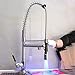 Produktbild Tippen Sie auf zeitgenössische Verchromt Farbwechsel LED-Licht Pullout Spritzdecke montiert Küche Wasserhahn