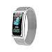 Produktbild Fitness Armband mit Blutdruckmessung,AK12 IP68 wasserdicht Smartwatch Fitness Tracker mit Pulsmesser Fitness Uhr Blutdruck Messgeräte Pulsuhr Schrittzähler Uhr Anruf SMS SNS (G)