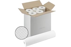 IMBALLAGGI 2000 - Roll Paper Massage Beds, 1 Box x 6 Pieces, 0.6 x 55 m, 100% Cellulose, Soft and Absorbent, Disposable Medical Hygienic Sheet