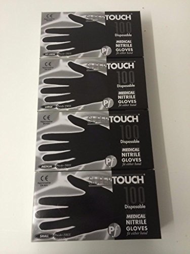 100 starke Größe Klein Schwarz Nitril Latexfrei Einweg Handschuhe Tattoo Künstler Friseur Garten-Medical Decorator Beauty Salon - 2