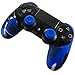 Produktbild Flexible Silikon Hülle Schutzhülle Case Skin Joypad für Sony PlayStation 4 PS4 Dualshock Wireless Controller + 2 Thumbstick Grips (Camo Blue)