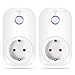 Produktbild Intelligente Steckdose, M.Way verbesserte Smart Plug mit Fernsteuerung inkl Zeitsteuerung Energiesparfunktion (funktioniert mit Amazon Alexa [Echo, Echo Dot], mit App Steuerung überall und zu jeder Zeit) 2P