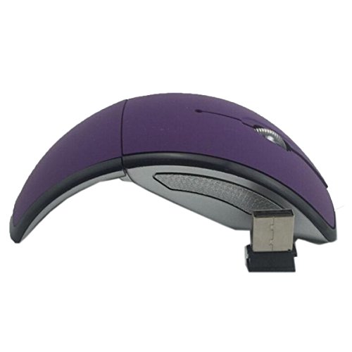 Preisvergleich Produktbild Mai Dou Faltende Gebogene Drahtlose Maus,Purple