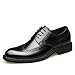 Produktbild TYX-SS Herren Business Schuhe Kleid, Derby Spitzen Spitze Leder Oxford Hochzeit Mode Uniform Retro Büro Sommer Brock Schwarz Braun Müßiggänger Größe 6-12,A,39