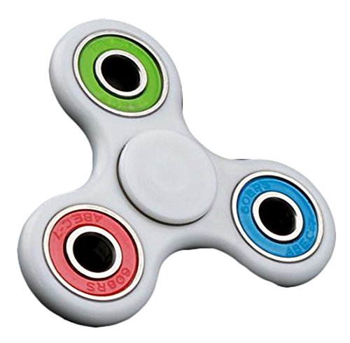Tri-Spinner Fidget Toy Hand Spinner Premium Hybrid Stainless Steel Ball / Ceramic Bearing Perfect High Speed 1-2 Min Spins For Kids & Adults Hand Killing Time Stress Reducer, ADD, ADHD And EDC Focus