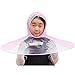 Eizur Portable UFO Kinder Faltbare Regenschirm Mütze Elastisches Kappe Hut Kopfdeckung Angelschirme Schirmhut Sonnenschutzmittel Regen Schutz70cm Durchmesser für Sport Golf Angeln Camping (Gelb/Rosa)