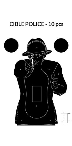 Tir loisir Cible Silhouette Police 51x71Cm x10