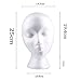 JaneDream Styrofoam Foam Mannequin Female Head Model Dummy Wig Glasses Hat Display Stand (Without Base)