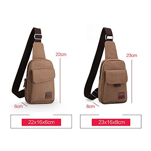 Anjcd Segeltuch-Mann-Kasten-Satz-Bewegungs-Kurier-Beutel-Freizeit-Schulter-Beutel-kleiner Rucksack 5#