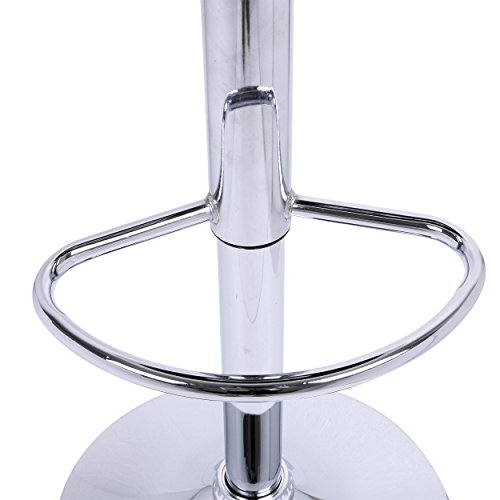 WOLTU BH23ws-2 Barhocker Tresenhocker, gute gepolstert, Kunstleder, Höhenverstellbar, Drehbar, 11 Farben, 2 x Hocker, Weiss - 7