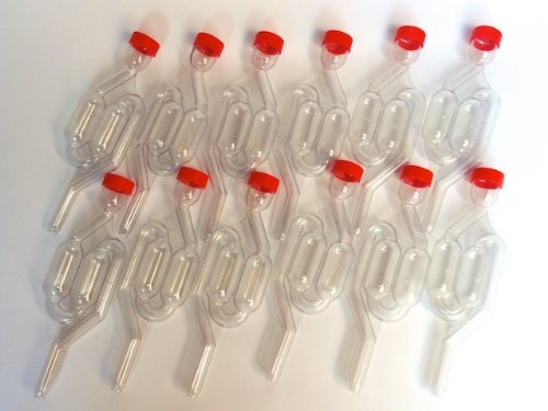 SET: 12 x "Ferrari" Gärspund aus Kunststoff mit Deckel ✿ Gäraufsätze zum Schutz Ihrer Getränke