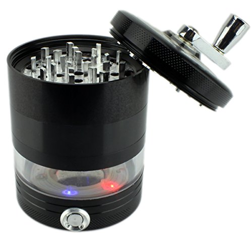Grinder XXL Gigant LED Power Skuff mit Fenster 3-tlg – GYD Amsterdam – Ø70mm H85mm Crusher mit Skuff-Deck - 2