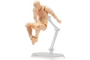 ACOUTO Figura de maniquí Posable, Suministros de Pintura de Dibujo de Bocetos Móviles con Soporte para Decoración de Escritorio de Oficina en Casa (color de piel #11)