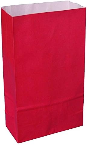 20 PAPER PARTY BAGS - RUBY RED