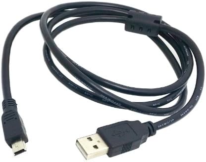 LARRITS 3M Mini USB 2.0 Cable Type A Male to Mini B Male Charger Power Cord With 5pc Wiring Clamps For Digital Camera Garmin Dash Cam Car Dashcam GPS Navigator DVR Camera GoPro (3 Meters)