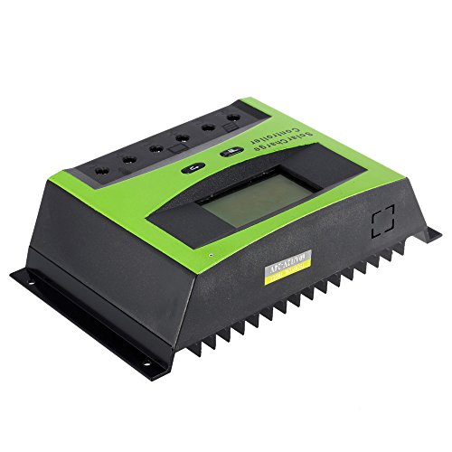 KKmoon 60A 12V/24V Solar Laderegler PWM Aufladung Temperatur Kompensation Überladung Schutz LCD Display für netzunabhängige Solaranlage - 9