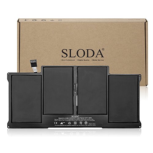 SLODA Laptop Ersatz Akku f  r Apple MacBook Air 13  A1405 A1466 Mitte 2012 A1496 Mitte 2013 Fr  he 2014 A1377 Ende 2010 A1369 Mitte 2011 Mitte 2010 Ve