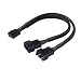 Produktbild (2 pack)PWM eine Wende zwei 4-Pin-Lüfteranschluss Draht. Eine weibliche 4-pin Zwei männliche