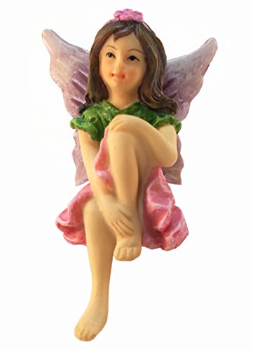 Emma, die sitzende Gartenfee – eine Outdoor / Indoor Miniatur-Fee-Statue für Ihre Feengarten – Fairy Garden - 3