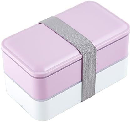 Bento Box/Lunch Box,MACDIAZ Microwave Bento Lunch Boxes For Kids Adults,Japanese Bento,BPA Free,Cultery,Reusable,Portion Control,Lunch Container (Purple)