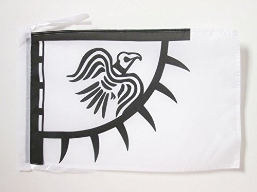 AZ FLAG - Viking Raven Flag - 18'' x 12'' - 100% Polyester Scandinavia Small Banner with Two Cords - Fade Resistant - Vivid Colors - 18x12 in - 45x30 Cm