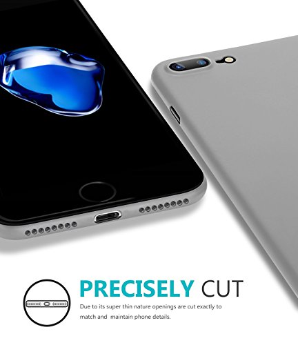 TOZO for iPhone 7 Plus Case iPhone 8 Plus Case, PP Ultra Thin [0.35mm] World's Thinnest Protect Hard Case [ Semi-transparent ] Lightweight 5.5 inch. [Matte Frost White]