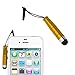 Produktbild wortek Universal Mini Stylus Touch Pen Eingabestift für kapazitive Displays Gelb/Gold (zB. für Samsung Galaxy, iPhone, Xperia, etc.)