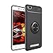 Produktbild Xiaomi Redmi 4A Hülle [Ring Ständer] Etui für Magnetische KFZ-Halterung mit 360 Grad Finger Halter, Coollee Handyhülle Silikon Dünnes Weich TPU Schutz-Cover mit Kickstand Case Bumper, Ring Schwarz