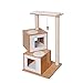Produktbild JIAN Katzen-Kletterrahmen-Sisalhaus Mit Dem Katzenbaum, Der Mittlere Dichtefaserplatte des Katzenzimmernestes Klettert,50 * 50 * 100