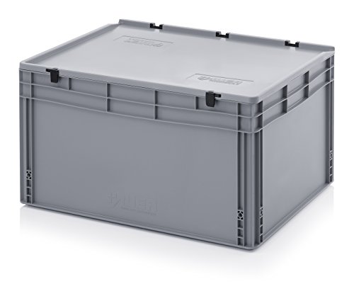 Eurobehälter-Eurobox 80 x 60 x 42 cm mit Scharnierdeckel inkl. gratis Zollstock