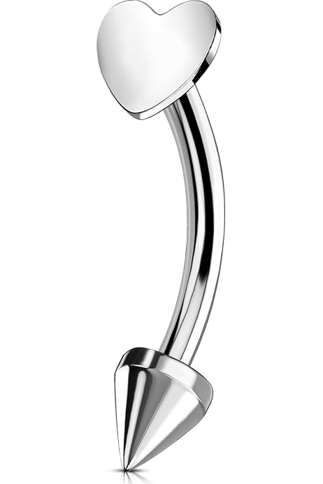 Piercing Sourcil Arcad En Acier Chirurgical - Pack De 8 Barres Courbées 1.2mm