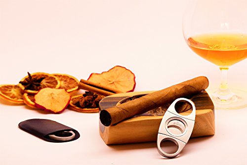 Zigarrenschneider mit Etui von EL GUSTO – Langanhaltende Schneidkraft, elegantes Design – Zigarrencutter Zigarrenbohrer von EL GUSTO - 2
