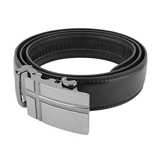Preisvergleich Produktbild Klassische automatische Gürtelschnalle echtes Leder Gürtel Herren Hüftgurt, klassische automatische Schnalle Gürtel echtes Leder Herren Gürtel Hüftgurt für Freizeit Büro Schule Business Abendgesellschaft