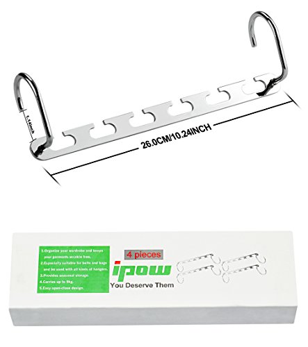 IPOW Kleiderbügel Garderobe – Magic Organisieren platzsparend – 4 Kleiderbügel - 7