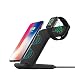 Produktbild ADDANY Drahtlose Ladestation (QC3.0 Ladegerät Adapter enthalten) für iPhone XS Max/XR/X/8 Plus und Apple Watch 4/3/2,10W Qi Kabelloses Ladegerät für Samsung Galaxy Note und alle Qi-fähigen Telefone