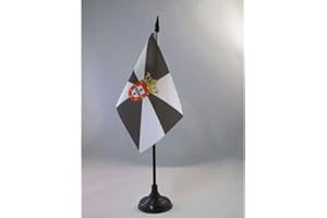 AZ FLAG Bandera de Mesa de Ceuta 15x10 cm - Banderina de Despacho Española - España 10 x 15 cm