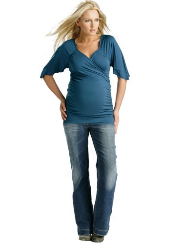 Vintage Maternity Jeans, Over the Bump, UK Size 16, Petite length 28"