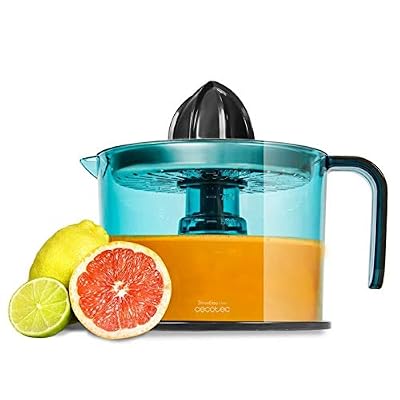 Cecotec ZitrusEasy INOX Presse-Agrume Electrique, 40W, Filtre en Acier Inoxydable, 1L, Sans BPA, Double Sens de Rotation, 2 Cônes, Couvercle Anti-Poussière, Lave-Vaisselle.