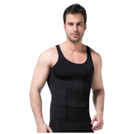 ZEROBODYS-Canotta-contenitiva-uomo-snellente-modellante-fascia-piatta-dimagrante-Nero-SS-M01